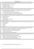 ATI: Targeted Med-Surg - Endocrine Quiz