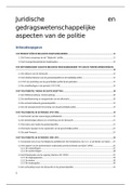 Samenvatting juridische en gedragswetenschappelijke aspecten van de politie