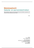 NCOI moduleopdracht recruitment: selectie- en aannametechnieken (cijfer 7) incl. verbeterpunten en opdrachtomschrijving.