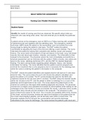 NR 447 RN Collaborative Healthcare| Week 5 Assignment Nursing Care Models Worksheet