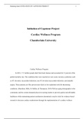 Executive Practicum|NR 630 ASSIGNMENT, INITIATION OF CAPSTONE PROJECT, CARDIAC WELLNESS