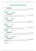 NURS6541 / NURS 6541 / NUNP 6541 Primary Care of Adolescent and Children MIDTERM exam 2020/2021 GRADED A