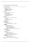 Samenvatting Moleculaire biologie en DNA-technologie