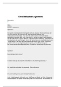 Moduleopdracht kwaliteitsmanagement inclusief beoordeling. Resultaat 8