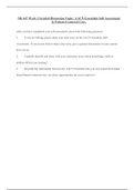 NR 447 Week 2 Graded Discussion Topic: AACN Essentials Self-Assessment & Patient-Centered Care.