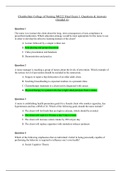 Chamberlain College of Nursing NR222 Final Exam 1. Questions & Answers (Graded A)