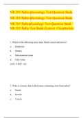 NR 283 Pathophysiology Test Question Bank-Answer,NR 283 Pathophysiology  ,(100% Verified Question and Answers),Chamberlain College of Nursing