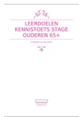 Leerdoelen kennistoets stage ouderen 65 