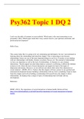 Psy362 Topic 1 DQ 2