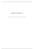 NUR 2633 Maternal Child Health Nursing -NUR2633 – MCH – Study Guide Test 2 : Module 3 ,4 and 5 (Labor, Postpartum and Newborn care)