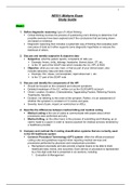 NR 511 Midterm Exam Study Guide / NR511 Midterm Exam Study Guide | Latest-2020 |: Differential Diagnosis and Primary Care Practicum: Chamberlain College of Nursing |Verified Document & Best for Preparation|