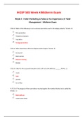 HOSP 585 Week 4 Midterm Exam,100% CORRECT