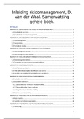 Inleiding risicomanagement - Samenvatting gehele boek 