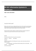 NR 361 WEEK 1 & 2 DISCUSSIONS |Information Systems In Healthcare