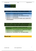 CAT Theory Summary Grade 10 to 12 with a included Word List.(REDUCED FOR FINALS)