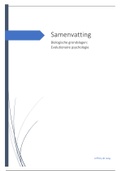 Samenvatting Biologische grondslagen: Evolutionaire psychologie