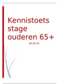 Samenvatting kennistoets stage ouderen 65 