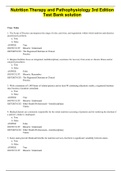 Nutrition Therapy and Pathophysiology 3rd Edition Test Bank solution 