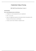 Chamberlain College of Nursing -HIST 405N Week 8 Final Exam (Version 1)-Already_graded_A_