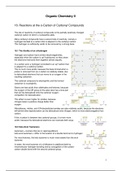 Summary Organic Chemistry II