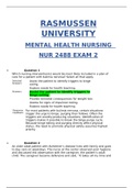 NUR2488 / NUR 2488 MENTAL HEALTH NURSING EXAM 2 LATEST 2020/2021 GRADED A