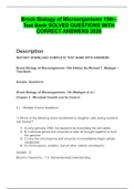 Brock Biology of Microorganisms 15th– Test Bank SOLVED QUESTIONS WITH CORRECT ANSWERS 2020 