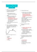 Microbiology Term Test 1questions and answers solution 2020 100% PASS.