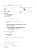 Formuleblad mechanische analyse