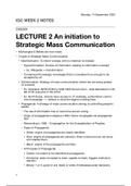 International & Global Communication Notes Week 2