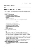 International & Global Communication Notes Week 6