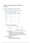 Samenvatting "Biochemistry: A Short Course" (John L. Tymoczko) Section 3 (H6, H7 en H8)