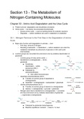 Samenvatting "Biochemistry: A Short Course" (John L. Tymoczko) Section 13 (H30)