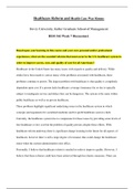 Devry University, Keller Graduate School of Management-HSM 542 Week 7 Discussion 1: Healthcare Reform and Health Care War Rooms-Already verified Answers.