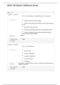 BIOS 135 Week 4 Midterm Exam-Questions and Answers-100% correct