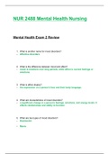 Rasmussen College: NUR 2488 / NUR2488 Mental Health Nursing Exam 2 Review (Fall 2020)