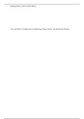 LEG 500 Assignment 4: Legal and Ethical Considerations in Marketing, Product Safety, and Intellectual Property {GRADED A}