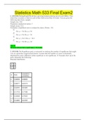 Statistics Math 533 Final Exam2