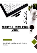 AUE3701 LATEST EXAM PACK 2020