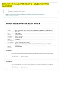 BIOL 1001 FINAL EXAM WEEK 6 – QUESTION AND ANSWERS