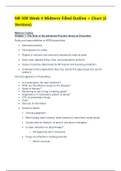 Chamberlain College of Nursing - NR 508 Week 4 Midterm Filled Outline + Chart (2 Versions)