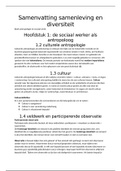 samenvatting samenleving en diversiteit jaar 1 hoofdstuk 1,3,4,5,6,7