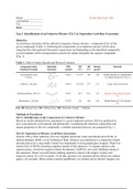 CHEM 223. Lab Report 5 - Identification of an Unknown Mixture (TLC) & Separation (Acid-Base Extraction). Hunter College. 