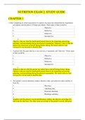 NURSING 2058/NURSING2058 NUTRITION EXAM 2; STUDY GUIDE chapter 1 to 16. (Latest version)