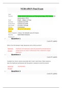 Final Exam Preparations : Questions & Answers,Study Guides : NURS6501N,NURS6512,NURS6521,NURS6531,NURS6541,NURS6550,NURS6551,NURS6560,NURS6630,NURS6640,NURS6650,NURS6660,NURS6670(Each Multy Versions)(2020/21, All Correct )