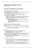 Samenvatting Biologie voor Jou VWO 5 - Thema 5&6 Regeling en waarneming & Gedrag en beweging