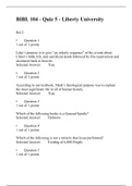 BIBL 104 Quiz -5 ( Version 2) BIBL 104 SURVEY OF OLD AND NEW TESTAMENT, Liberty University