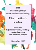 Theoretisch kader implementatie leefstijl interventies moeilijke groepen