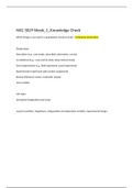 NSG 3029 Week 1, Week 2, Week 3, Week 4, Week 5, Week 6, Week 7, Week 8,  Knowledge Check -NSG 3029 Foundations of Nursing Research, South University