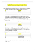 NURSING 2058 HEALTH ASSESSMENT EXAM 1 Q&A (complete guide) 100% correct.