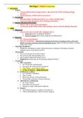 Nursing 2 - Exam 1 Study Guide